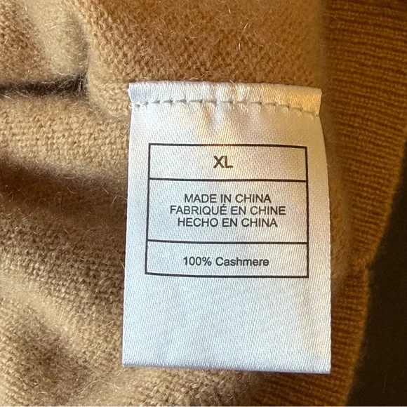 Quince Cashmere pullover sweater, camel color size XL - Picture 6 of 13